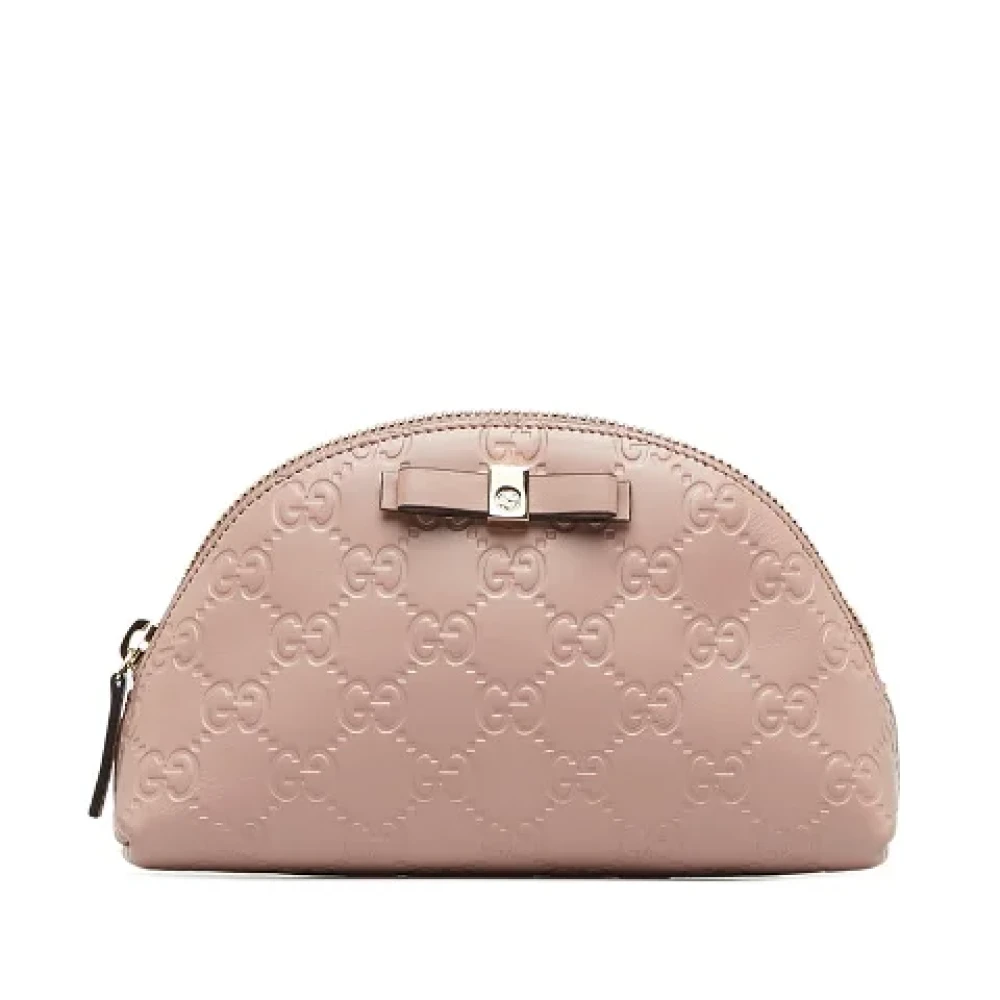 Gucci Vintage Pre-owned Leather pouches Pink Dames