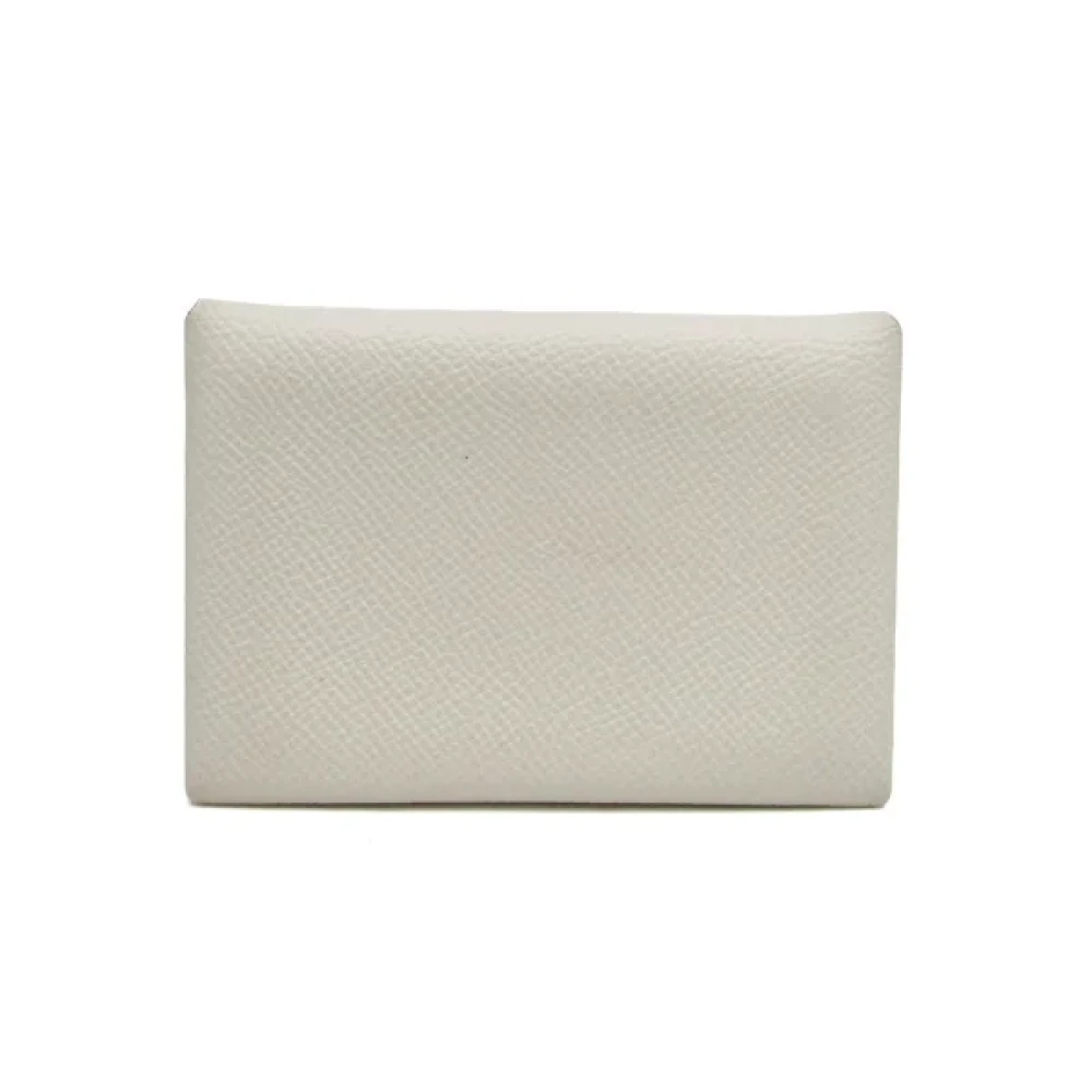 Hermès Vintage Pre-owned Leather wallets White Dames