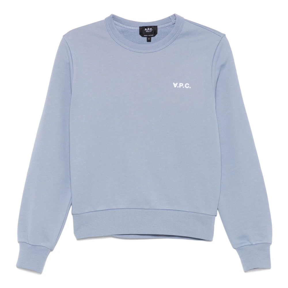 A.p.c. Flocked Sweatshirt Blue Dames