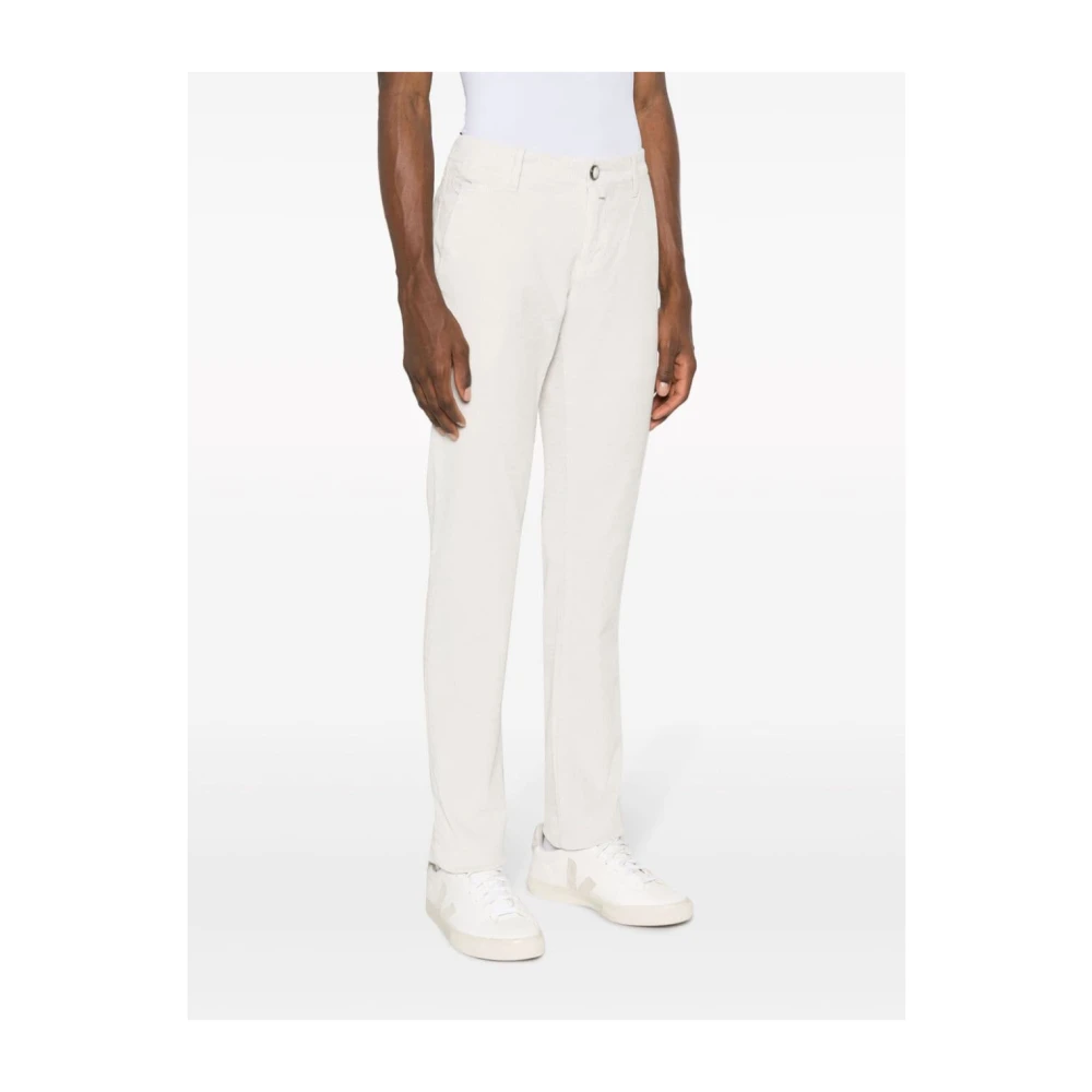 Jacob Cohën Witte Ribfluwelen Broek White Heren