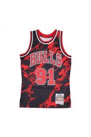 Basketball Jersey NBA Team Marble Swingman Hardwood Classics No 91 Dennis Rodman 1995-96 Chibul
