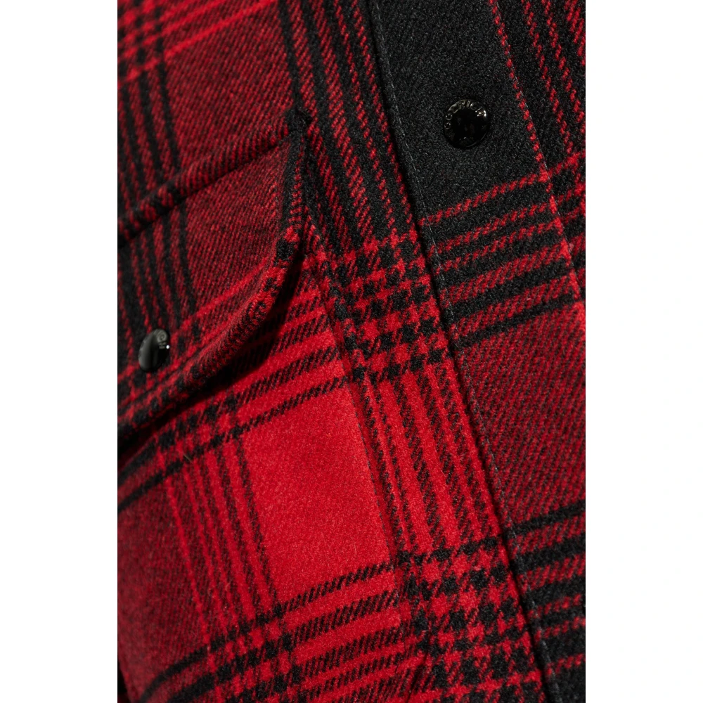 Woolrich Gewatteerd geruit overhemd Red Heren