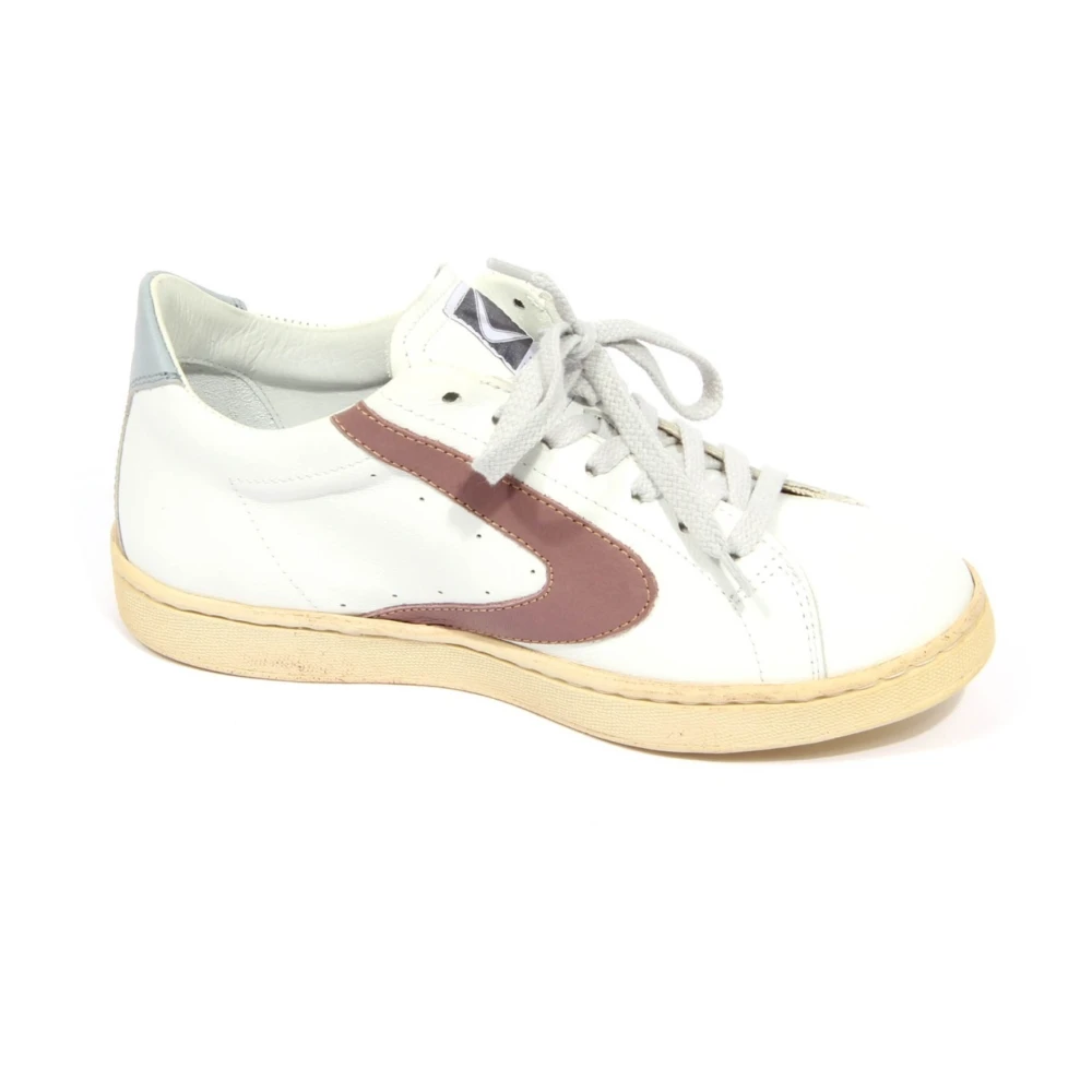 Valsport 1920 Witte/Violette Leren Toernooischoenen Dames Schoenen