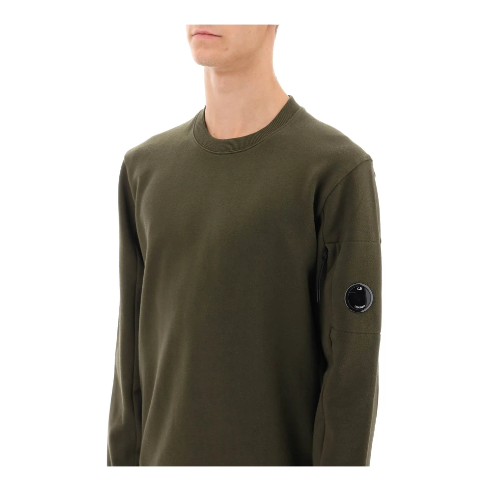 C.P. Company Crew-neck sweatshirt van Franse terry met iconische lens Green Heren