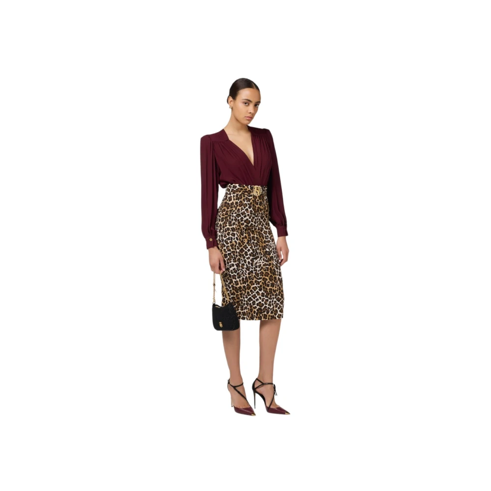 Elisabetta Franchi Stijlvolle Blouse voor Vrouwen Brown Dames