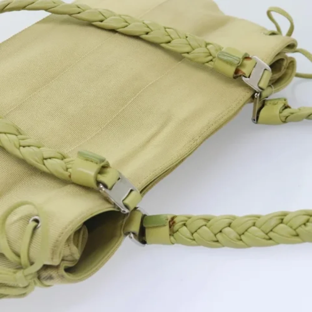 Salvatore Ferragamo Pre-owned Canvas handbags Green Dames