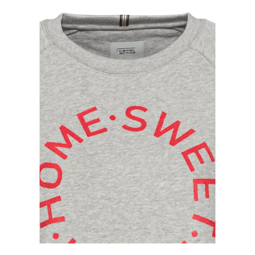 camel active Sweatshirt met Print voor Mannen Gray Dames