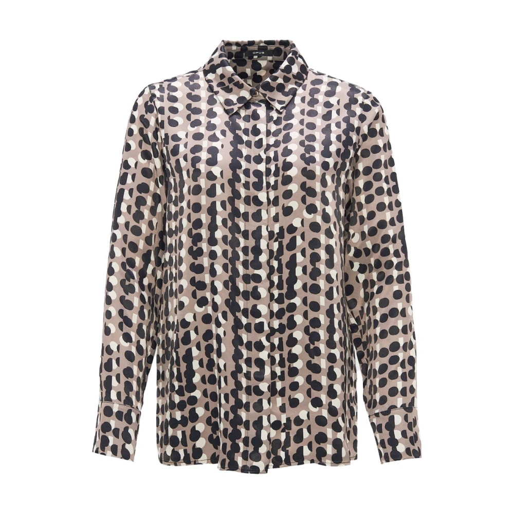 Opus Blouse met lange mouwen en Fosmo Gray Dames