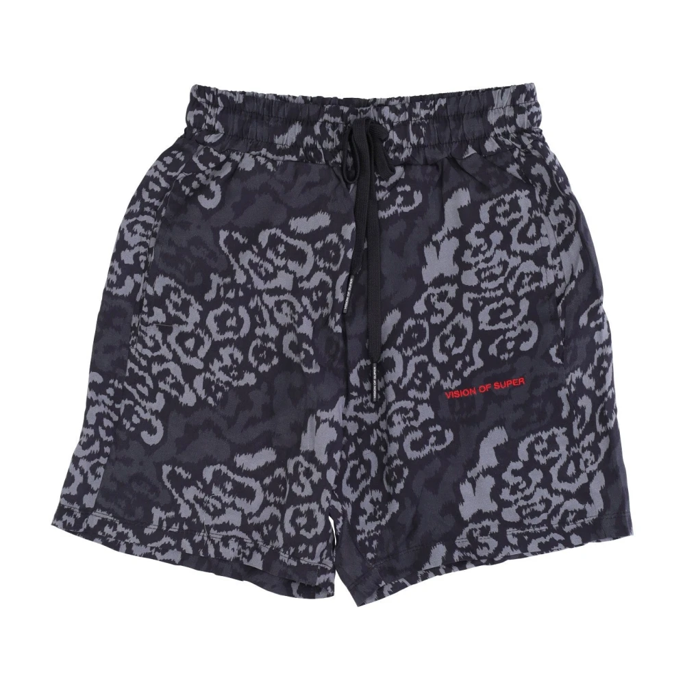 Vision OF Super Luipaardprint Zwarte Shorts Black Heren