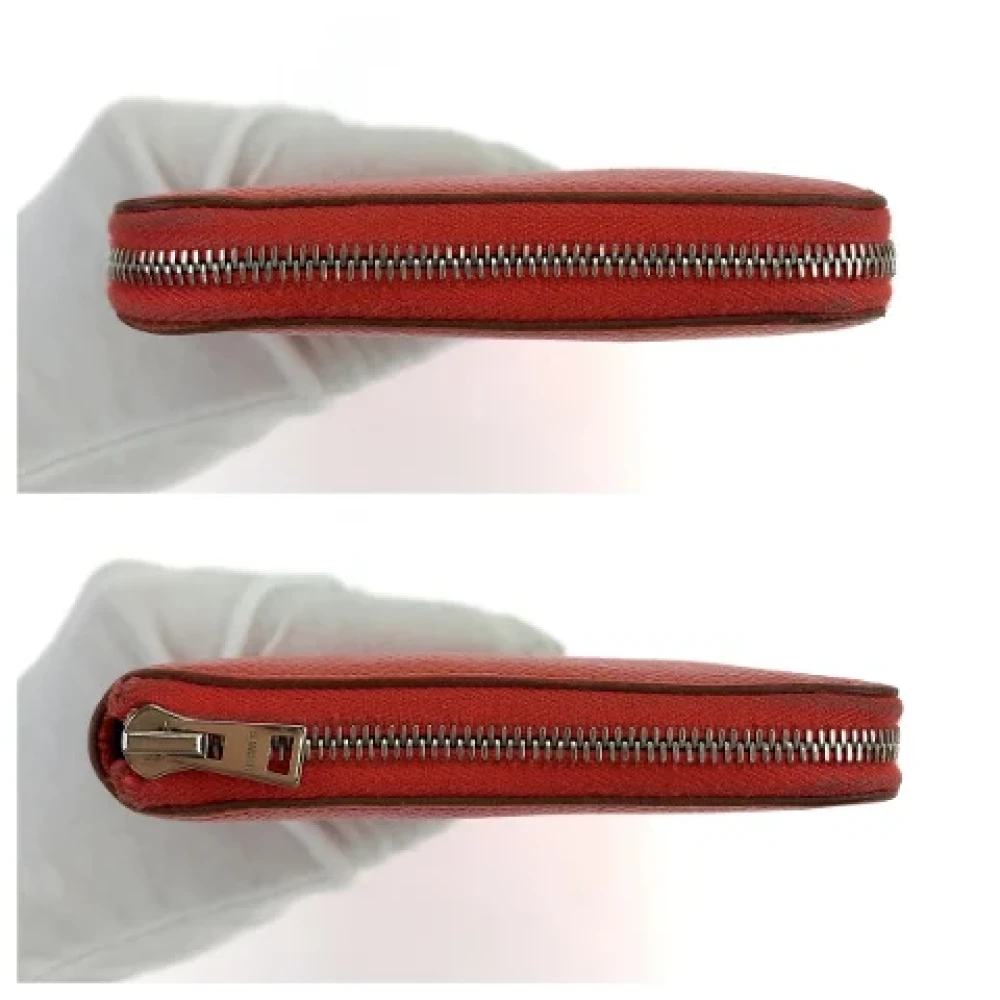 Hermès Vintage Pre-owned Leather wallets Red Dames