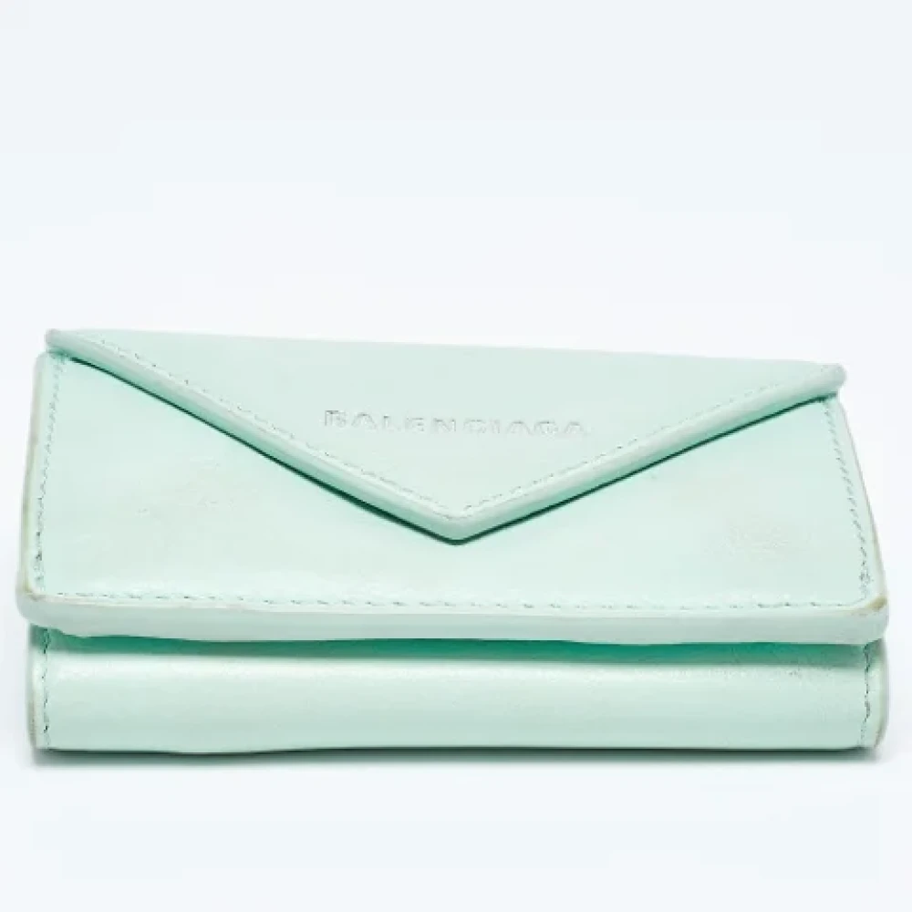 Balenciaga Vintage Pre-owned Leather wallets Green Dames
