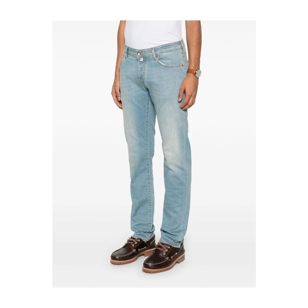 Jacob Cohën Blauwe Denim Jeans Blue Heren