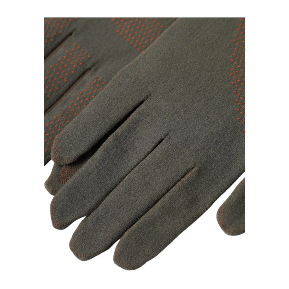 Dolce & Gabbana Groene Gebreide Polslengte Handschoenen Brown Dames