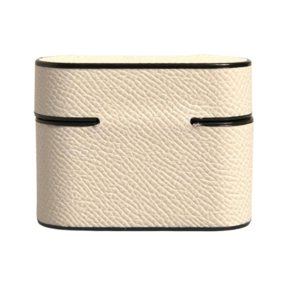 Dolce & Gabbana Wit Leren Logo AirPods Hoesje White Heren