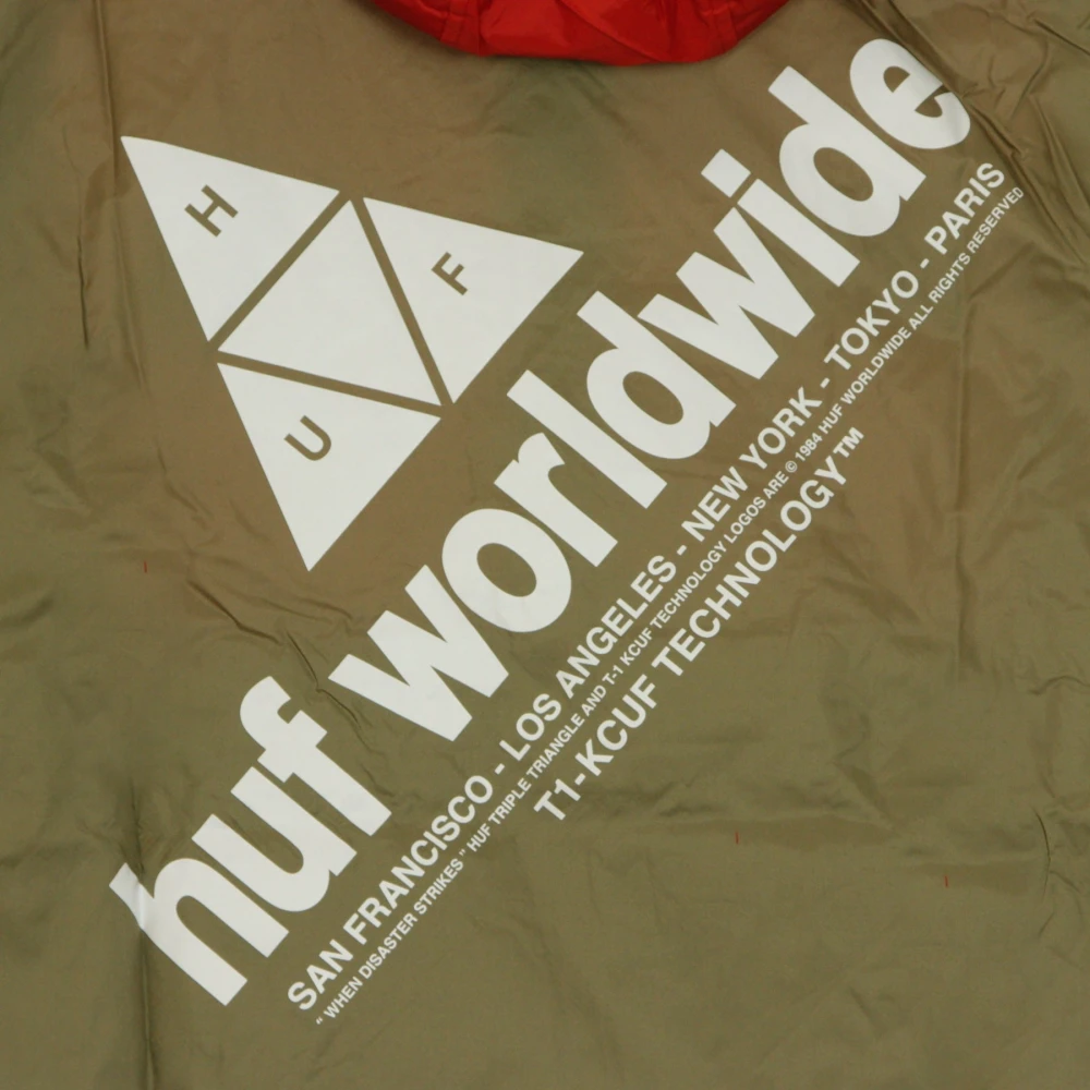 HUF Flags Anorak Jas Cyber Rood Multicolor Heren