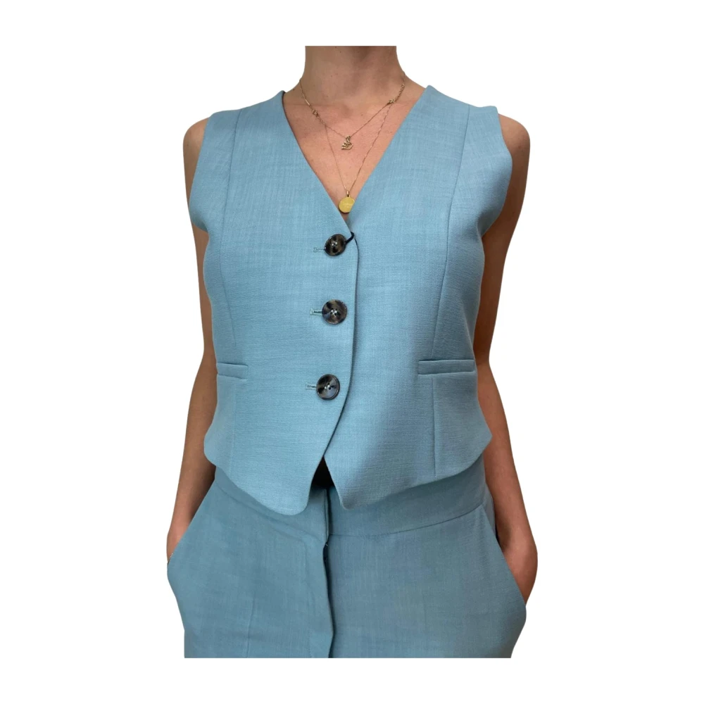 Marella - Jackets > Vests - Blue - Marella - Modalova