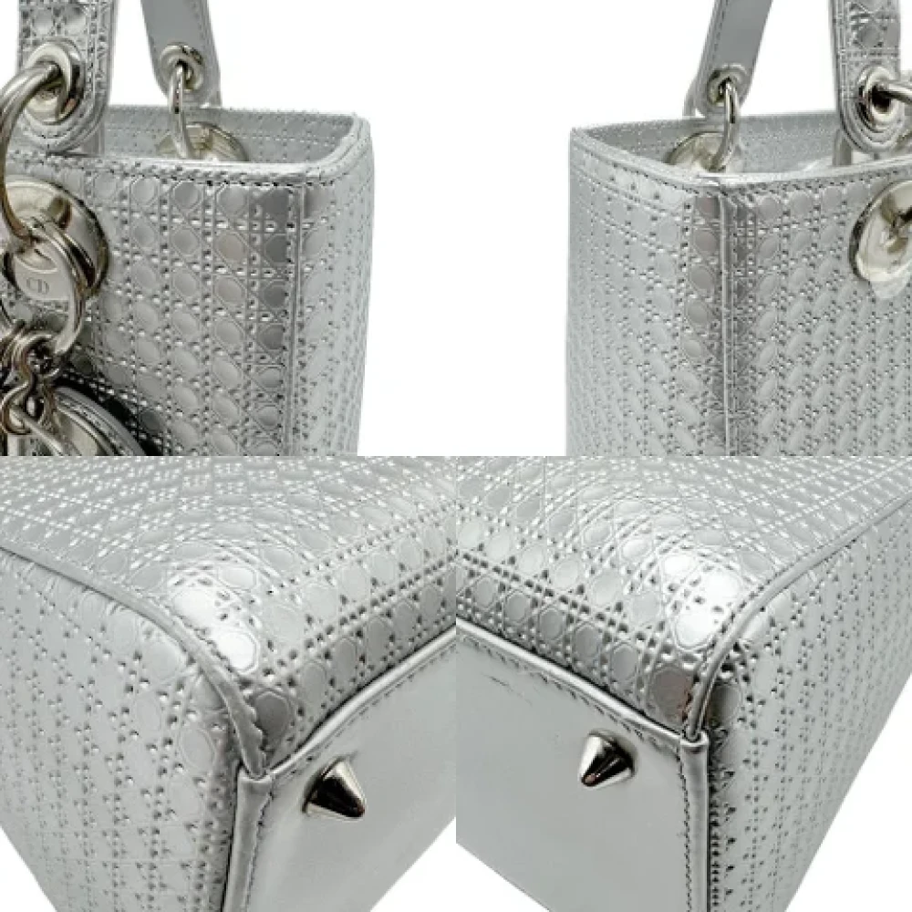 Dior Vintage Pre-owned Leather dior-bags Gray Dames