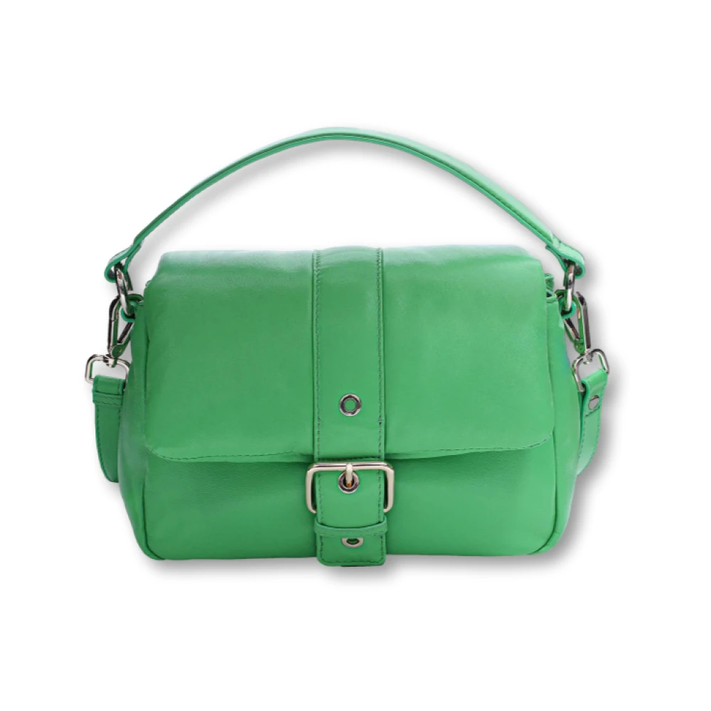 Núnoo Leren Schaap Puf Tas Green Dames