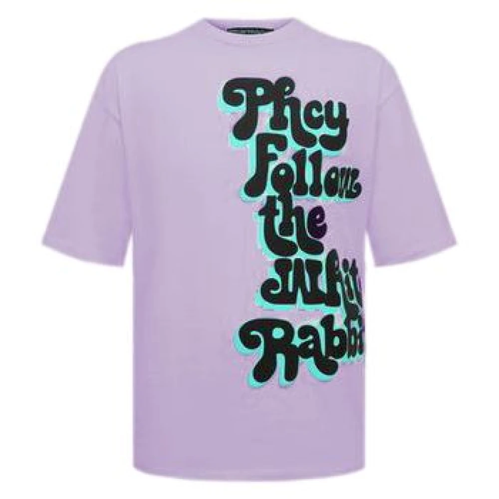 Pharmacy Industry Paars Katoenen T-Shirt met Logo Print Purple Heren