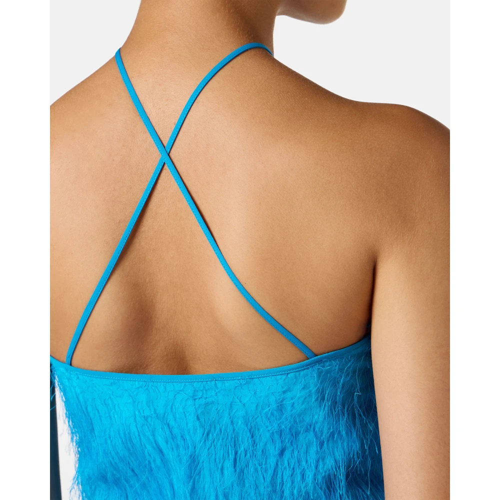 Iceberg Kobalt regular fit fluff viscose top Blue Dames