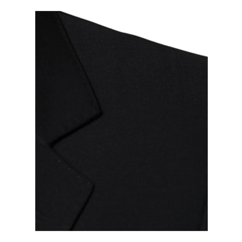 Dolce & Gabbana Zwart wollen Slim Fit 3-delig pak Black Heren