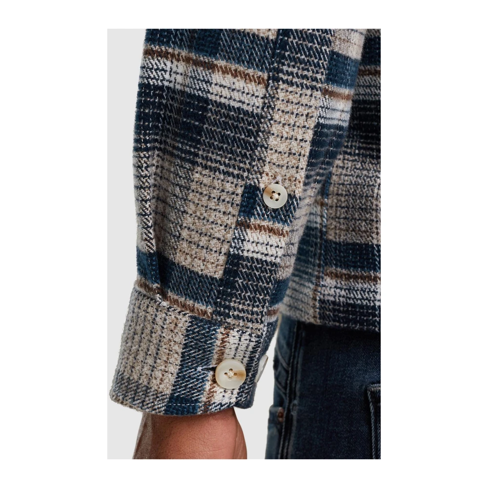 Cast Iron Geruit Borstel Overshirt Regular Fit Multicolor Heren