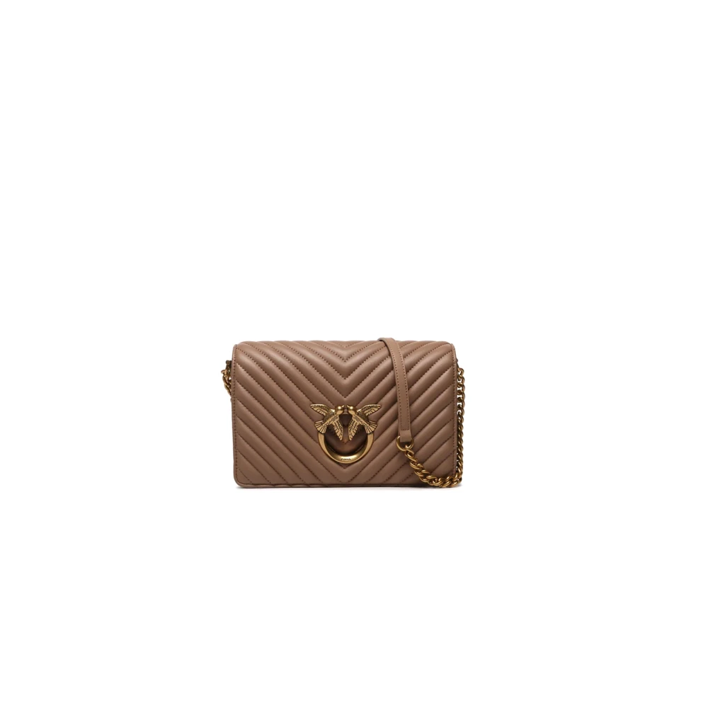 Pinko Klassieke Love Bag Click in Beige Brown Dames