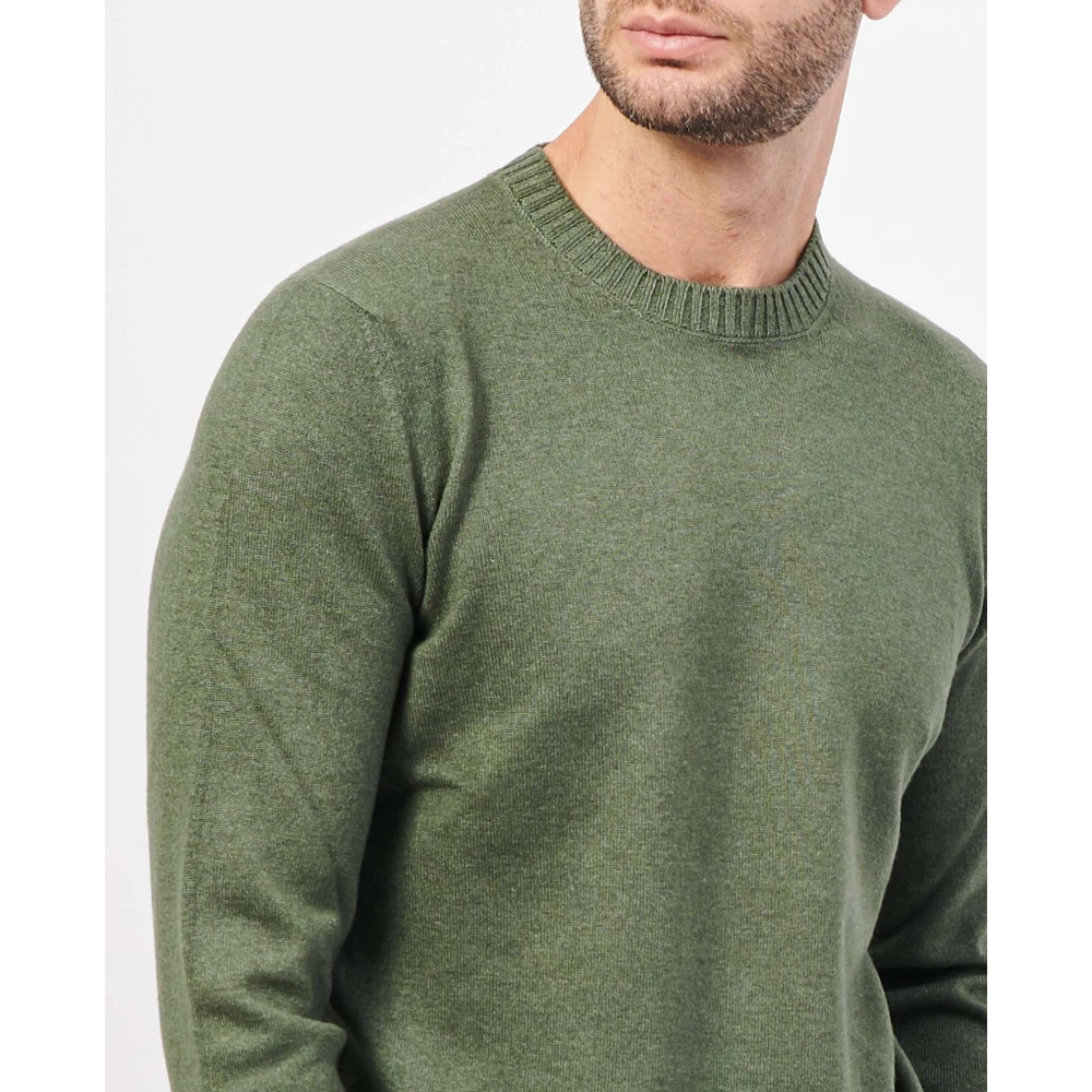 Gran Sasso Groene Alpaca Cashmere Trui Green Heren
