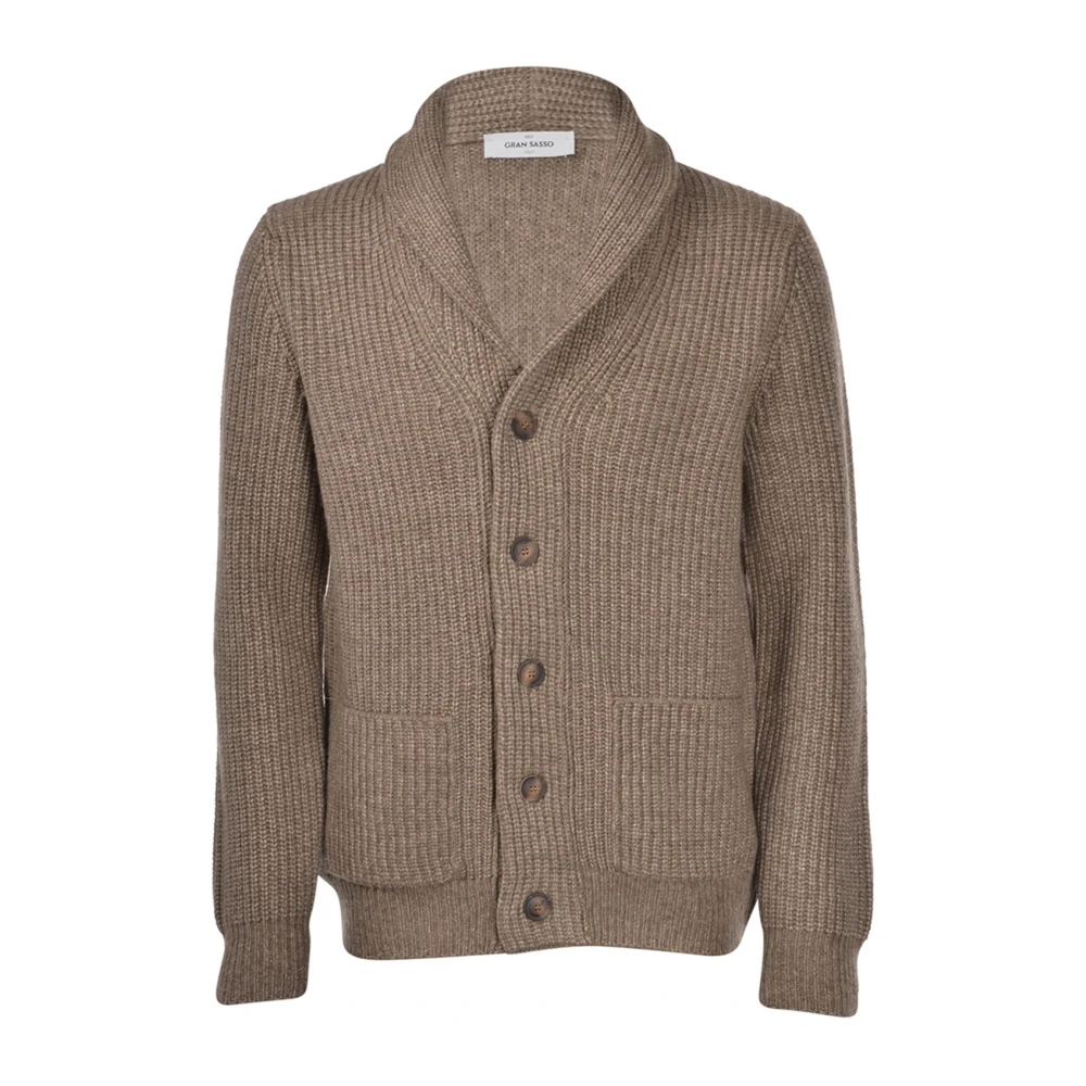 Gran Sasso Gebreide Bruine Vest Brown Heren