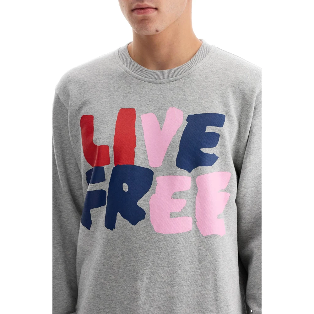 Comme des Garçons Live Free Hoodie Gray Heren