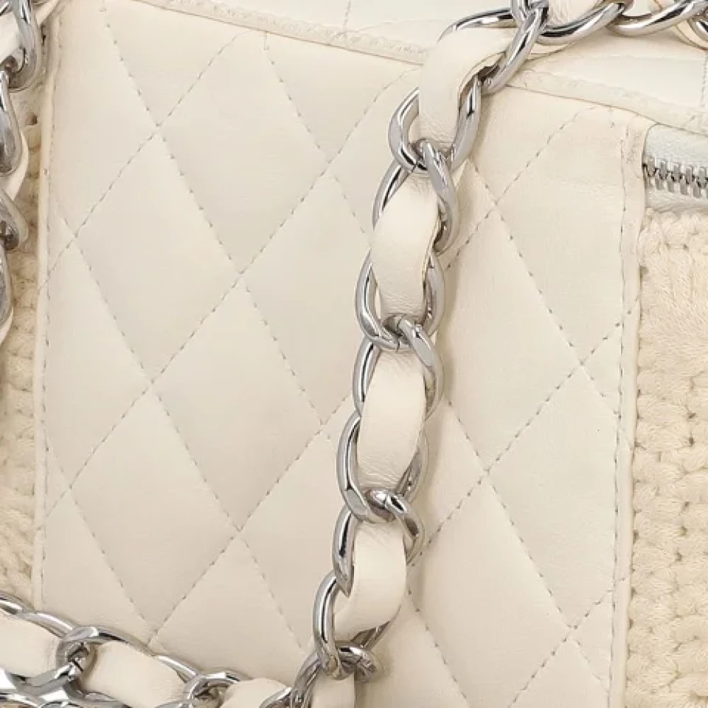Chanel Vintage Pre-owned Leather crossbody-bags Beige Dames
