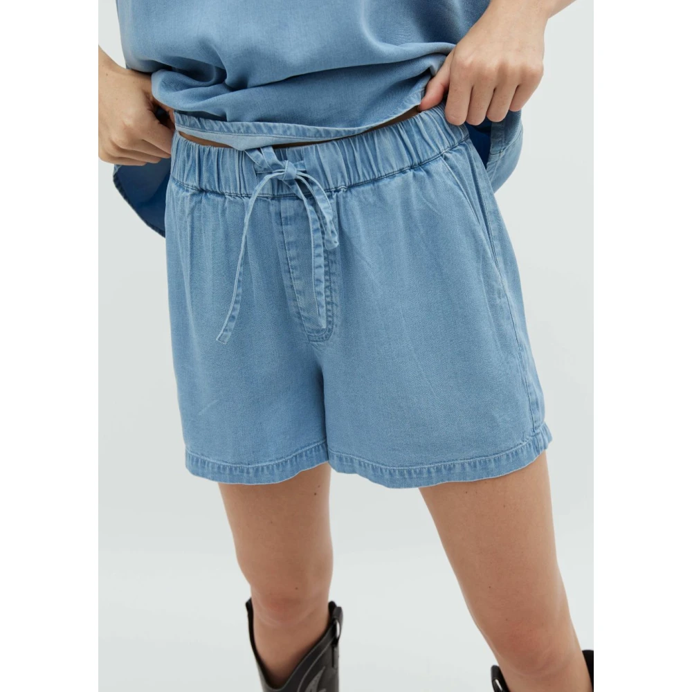 MbyM Vintage Denim Look Shorts Blue Dames