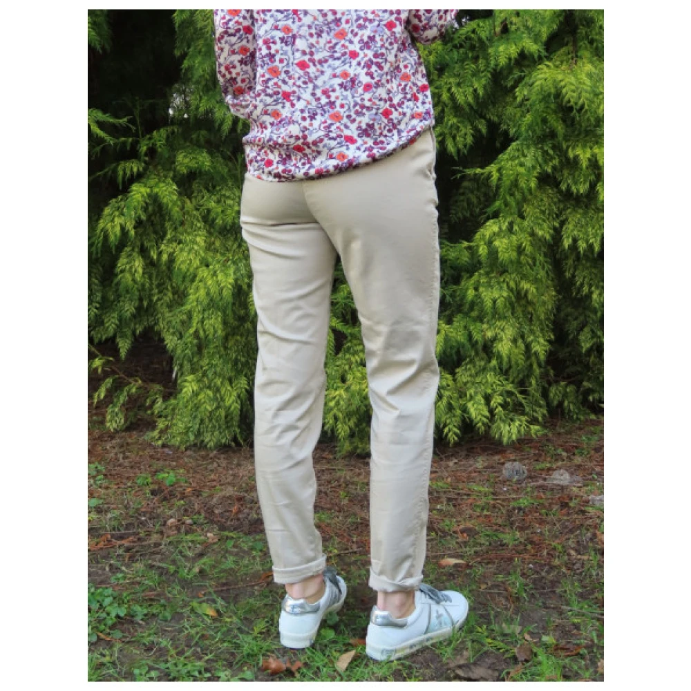 Mason's Rechte Chino Broek Beige Dames