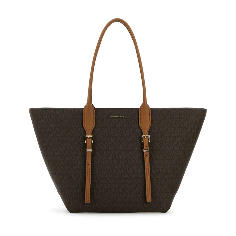 Michael Kors Canvas Winkel Tas met Moore Ontwerp Brown Dames