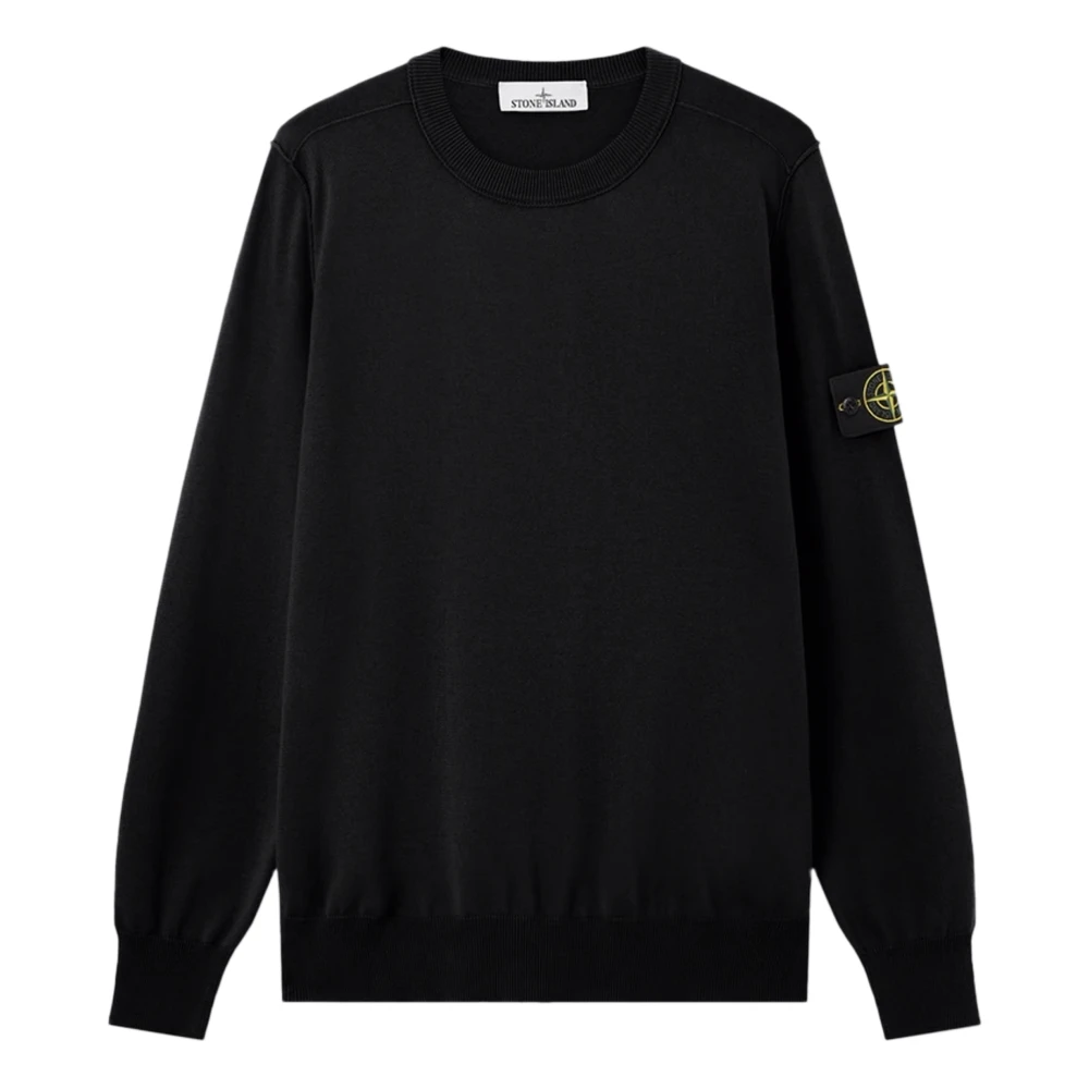 Stone Island Black 5100053 Soft Cotton Crewneck - Male - Sweatshirts - M - Sweatshirts & Hoodies