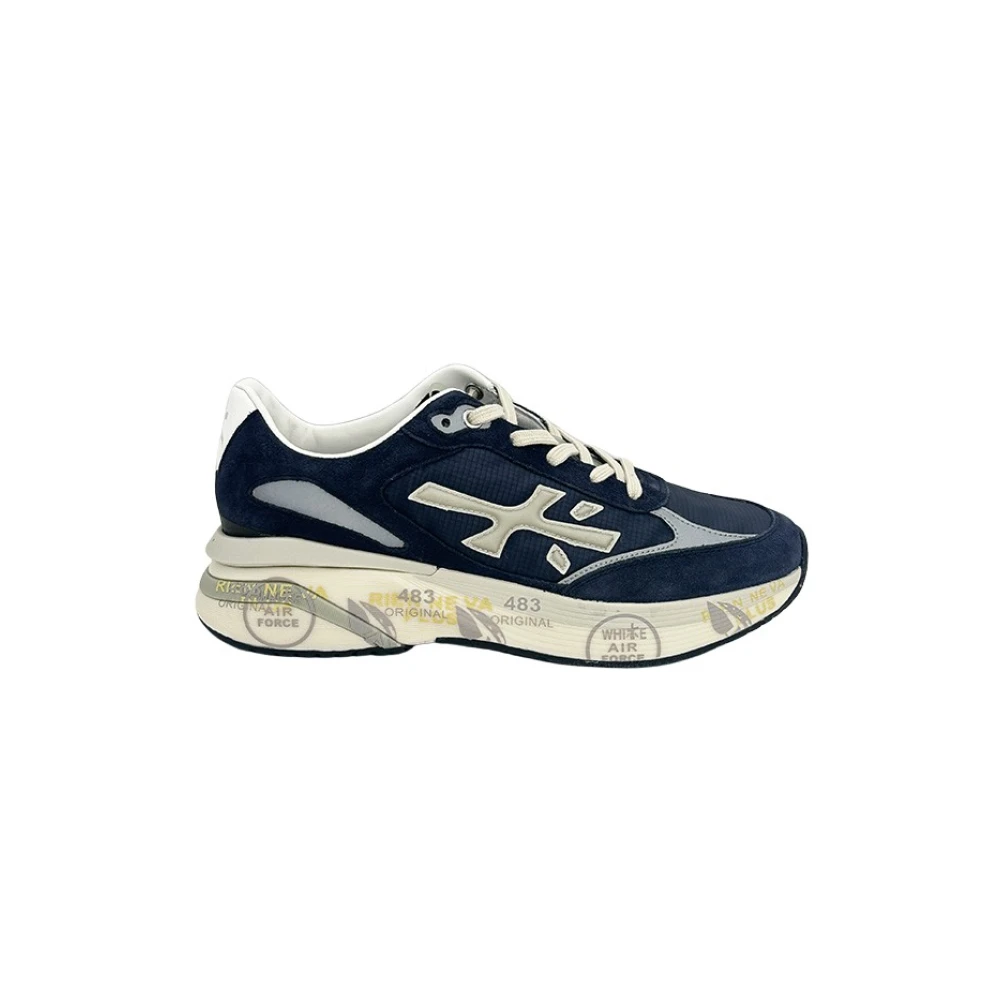 Premiata Reflecterende Blauwe Sneakers Heren Schoenen