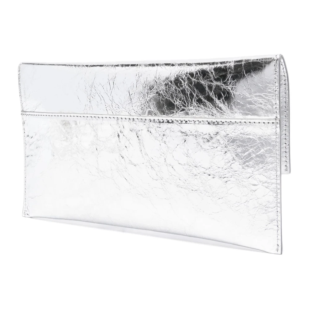 PATRIZIA PEPE Metallic Fly Clutch Cb5460L041 Gray Dames
