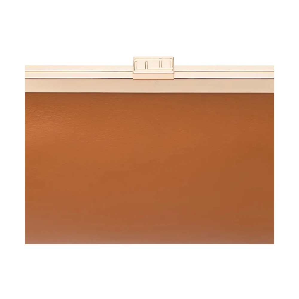 Fabiana Filippi Elegante Leren Schoudertas Brown Dames