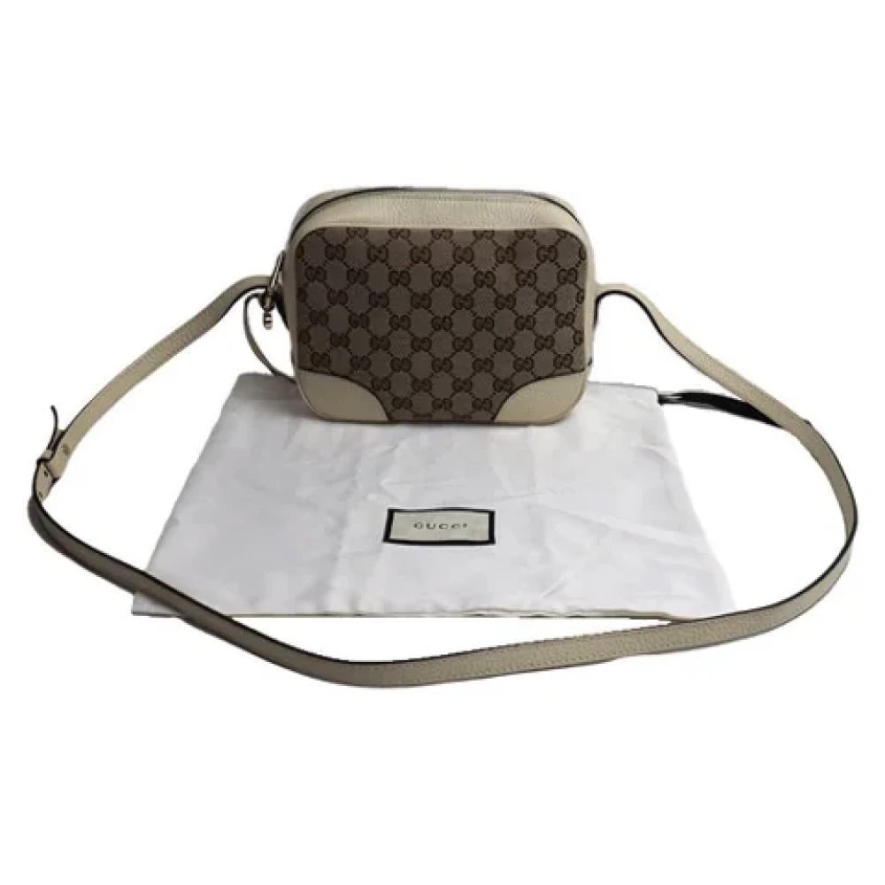 Gucci Vintage Pre-owned Fabric gucci-bags Beige Dames