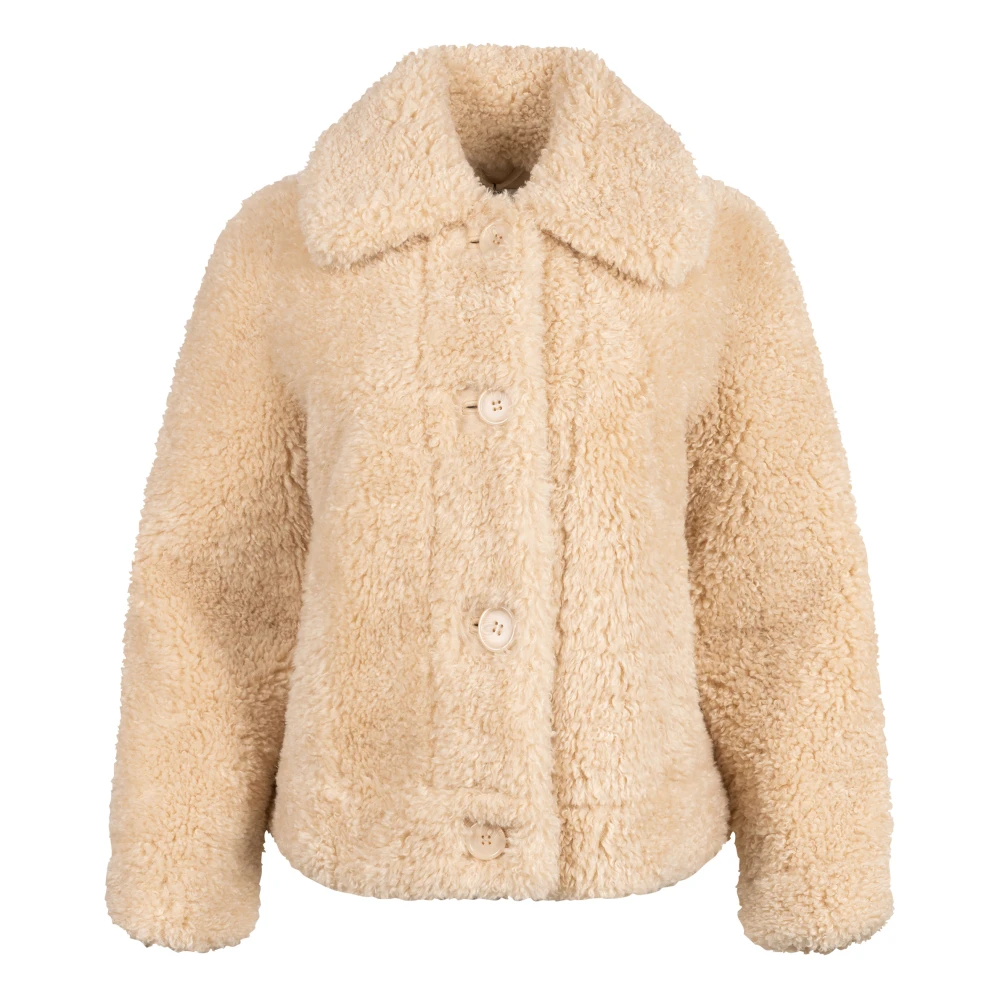 Melina Jakke - Sand Faux Fur Box Frakk