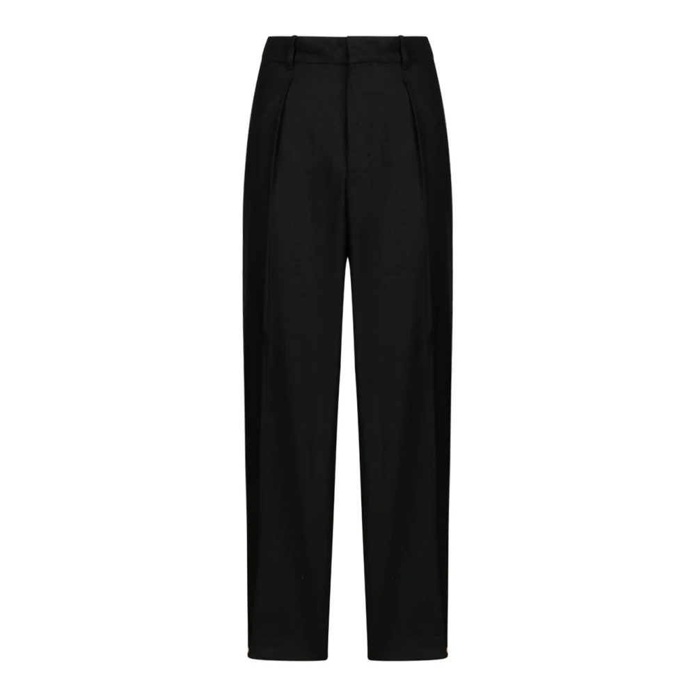 Calvin Klein Zwarte Wijde Pijp Broek Black Dames