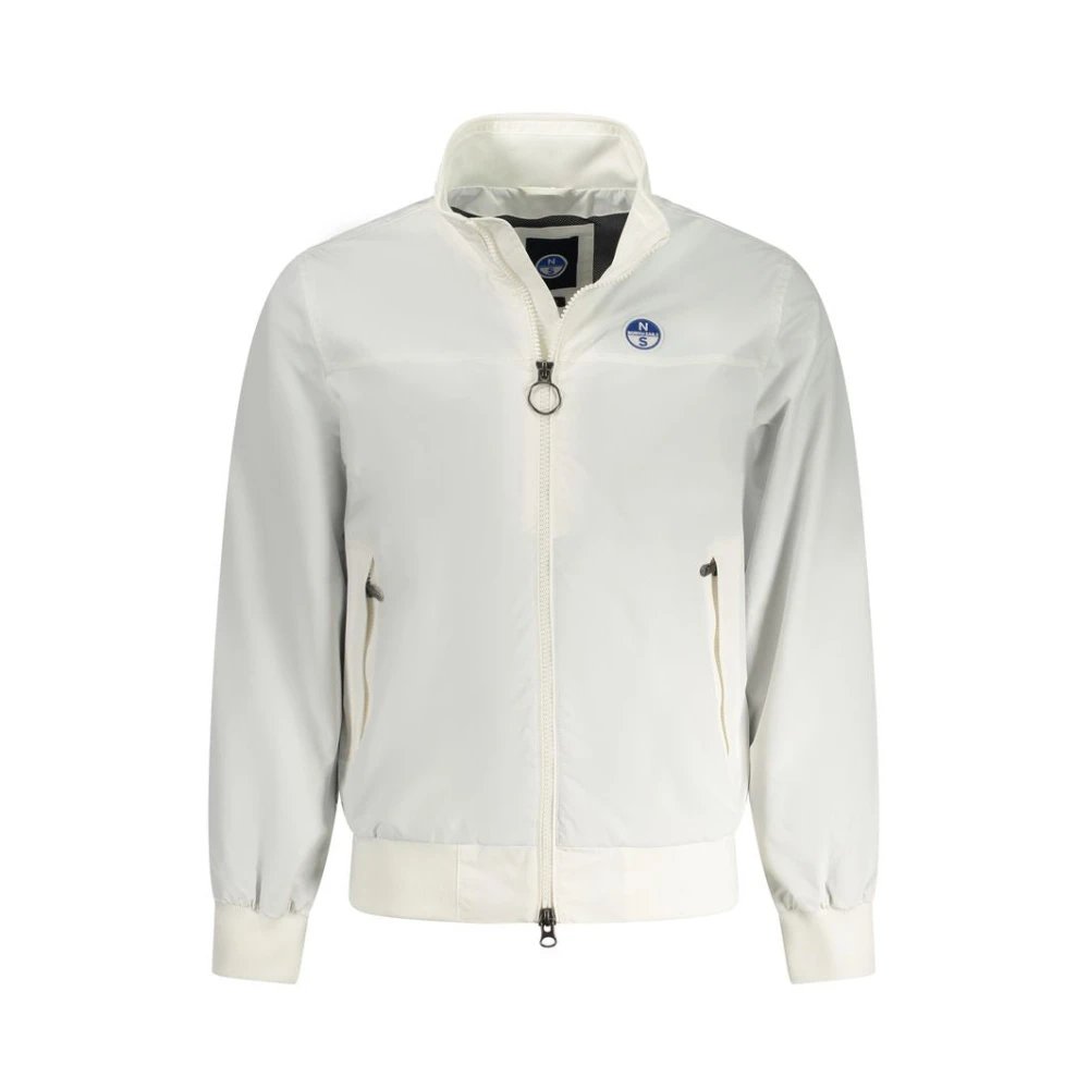 North Sails Men's White Bomber Jackets,, Polyamide Slim Fit Jacket 2XL