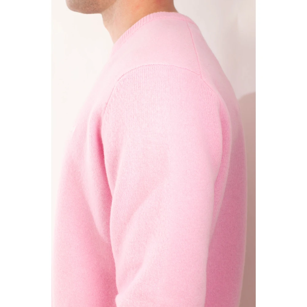 MC2 Saint Barth Lamswollen Trui in Regent Stijl Pink Heren
