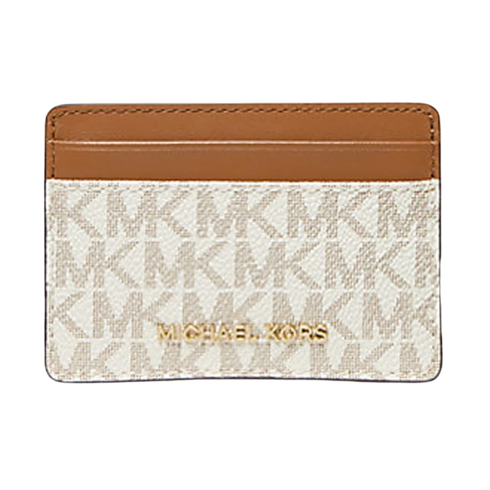Michael Kors Signature Cardholder met Gouden Hardware Beige Dames