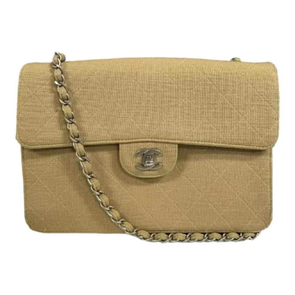 Chanel Vintage Pre-owned Cotton chanel-bags Beige Dames