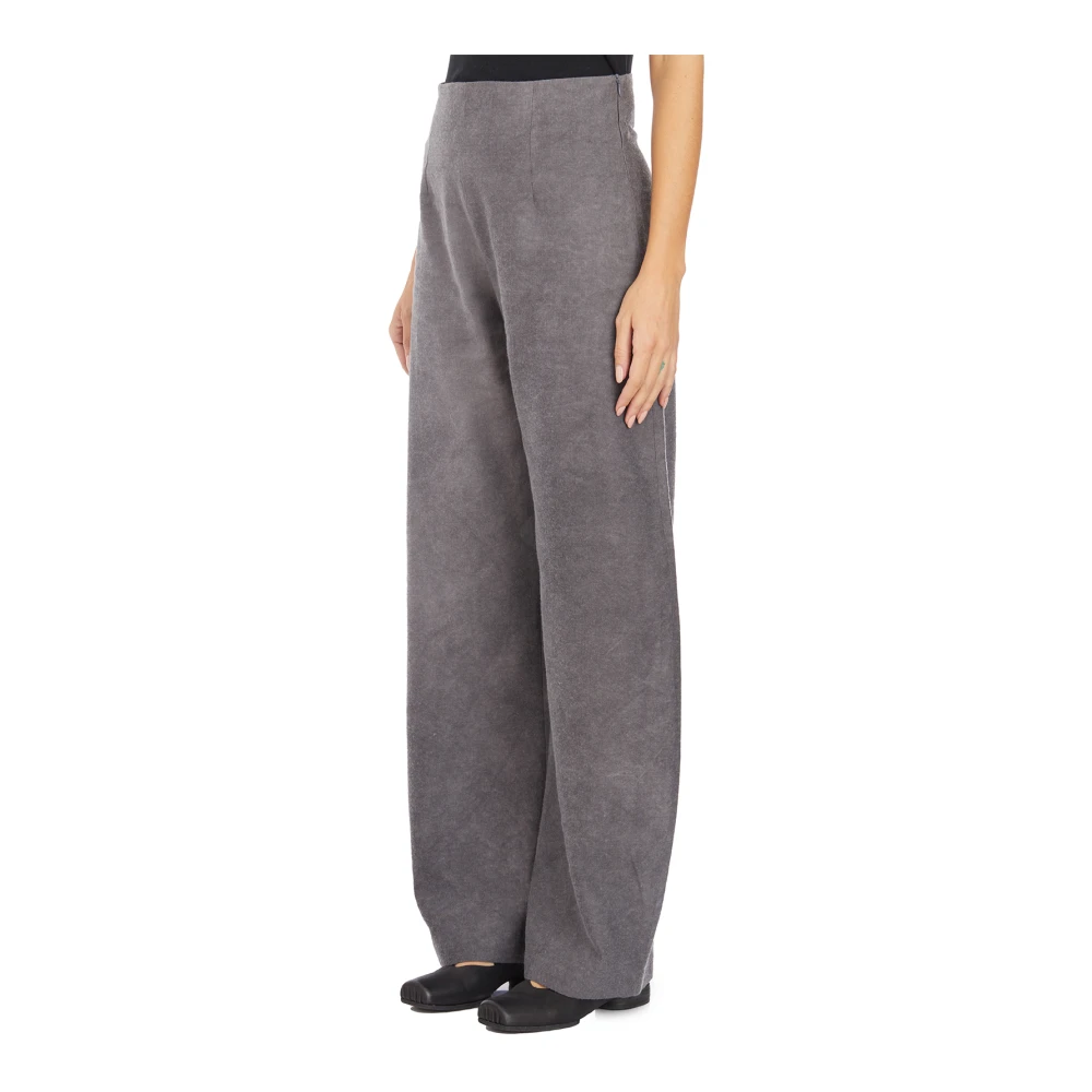 Cortana Hoge taille broek in Ruwen stijl Gray Dames