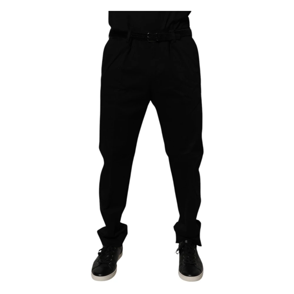Dolce & Gabbana Men's Black Skinny Dress Formal Trousers - Slim-Fit Trousers - 2XL - Trousers
