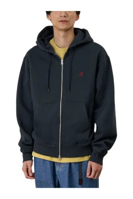 One Point Zip Hooded Sweatshirt