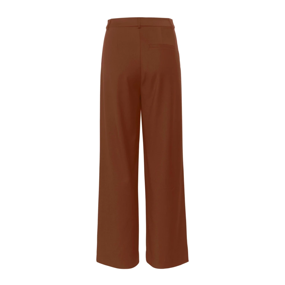 Gestuz Wijde broek Regular Fit Brown Dames