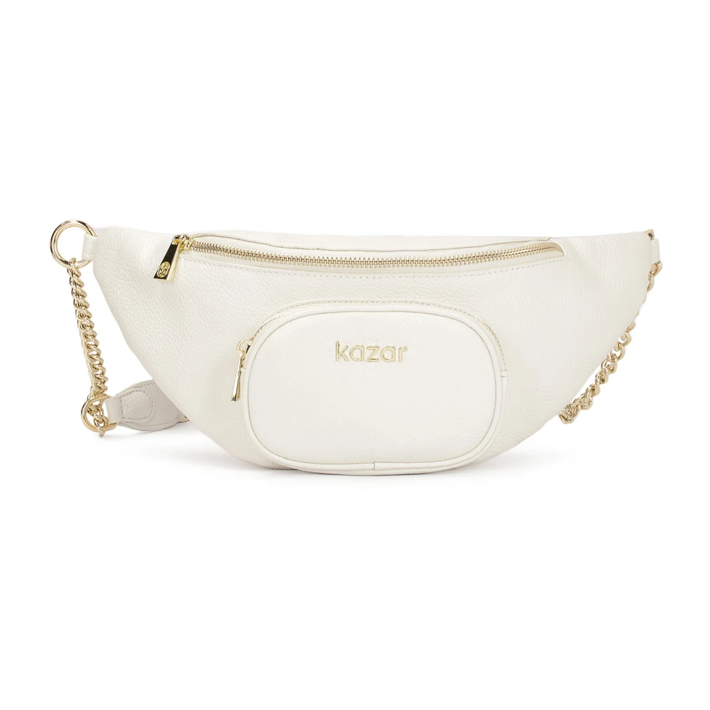 Kazar Leren heuptas in witte kleur White Dames